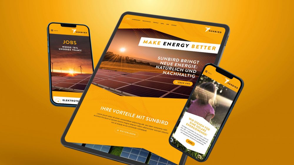 Sunbird energy - Webdesign für Photovoltaikunternehmen